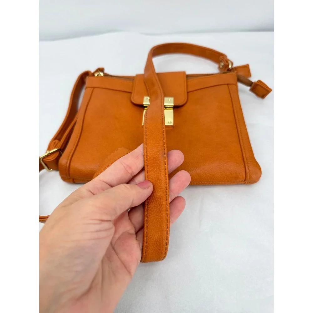 Crossbody Bag Faux Leather Gold Hardware Small Purse 8